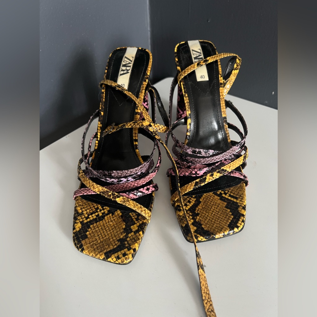 Zara Multi-Color Python Heels!